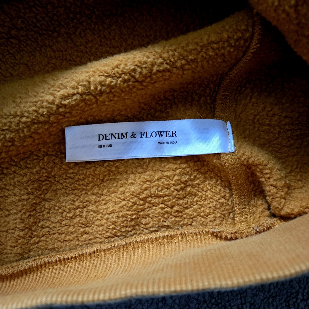 Denim & Flower Men's Half-Zip Sweater - Mustard Gold US L - Picture 9 of 14